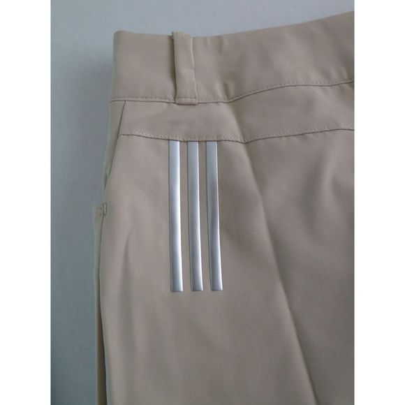 adidas AE8935 Women's Sz 4 Khaki 3 Stripe Stretch Golf/Tennis Skort $70 - Picture 5 of 6